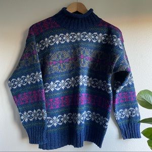 Vintage ALPS Fine Women’s Apparel Multicolored Wool Turtleneck Sweater - Size M